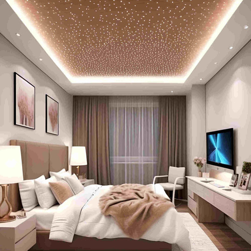 Kit Iluminação Céu Estrelado Fibra Optica 120 Pontos Estrela
