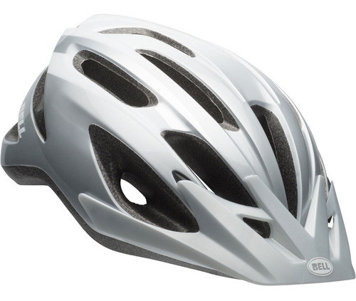 Capacete Ciclismo Bike Bell Crest R Mtb Cinza Prata Branco