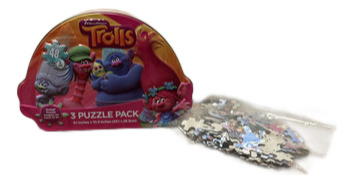 3 Rompecabezas Trolls En Lata + Frozen (Usado)