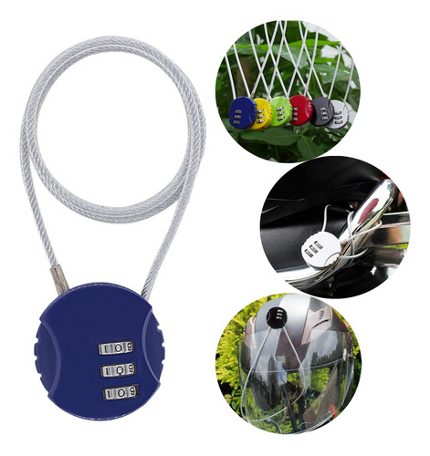 3 X 2 Candados Para Casco De Motocicleta, Para 3 Piezas