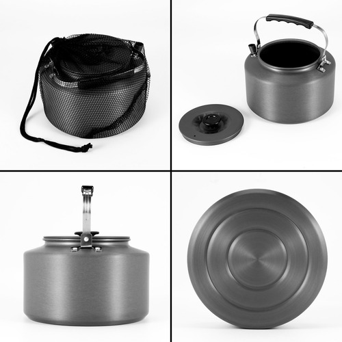 Tetera Para Acampar, 2 L, Abierta, Para Fogata, De Calentami