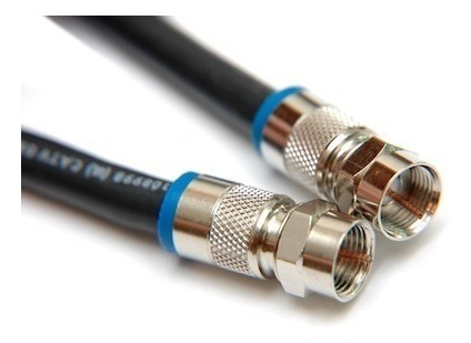 Imagen 3 de 4 de 5mts Cable Coaxil Armado C/ Conector Rg6 Compresion En Bolsa