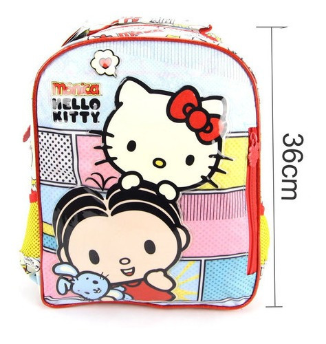 Imagem 2 de 7 de Mochila De Costas Infantil Monica Hello Kitty Xeryus 7913