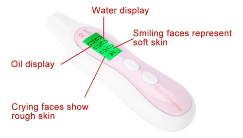 Lcd Digital Pele Facial Medidor De Umidade Analisado W