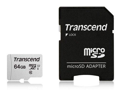 Transcend 64gb Ts64gusd300s-ae Uhs-i U1 Microsd Memor (86ss)