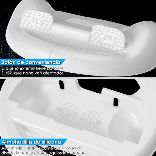 Volante para Nintendo Switch OLED Joy-Con Controller 2 Steering Wheel + 6 Tapas Compatible con OLED Modelo Racing Juegos Armazones Controles Accesorio Universales Diseño Ergonómico