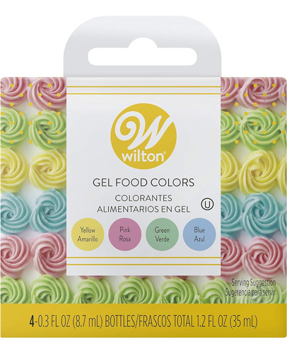 Wilton Colorantes De Gel Set De 4 Colores Pasteles