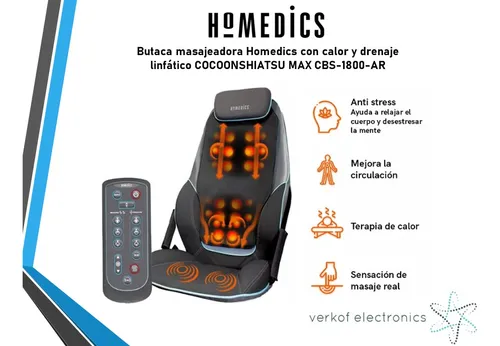 Butaca Masajeadora Homedics Cocoonshiatsu Max Cbs-1800-ar