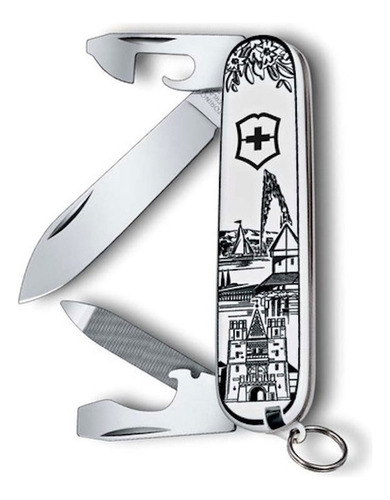 Navaja Victorinox Cadet Swiss Spirit 2022 Ed Limitada Color Blanco Con Negro