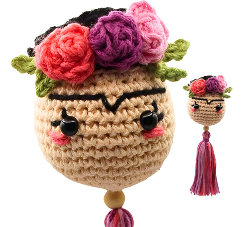 Llaveros Frida Amigurumis Tejido Crochet Artesanal Pompón
