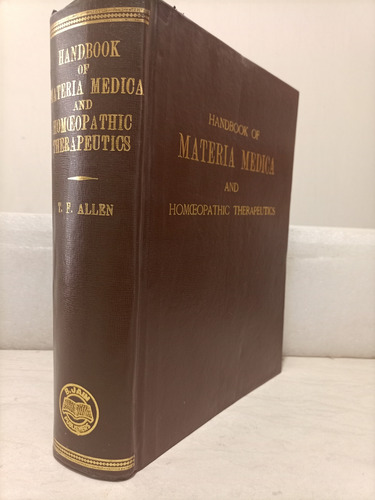 Manual De Materia Médica And Homeopáticos. Homeopatía (Usado)