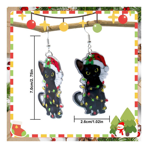 Pendientes Navideños Artlunar, Accesorios Navideños Para