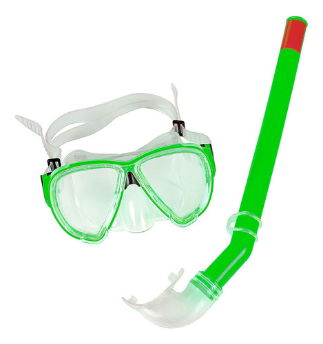 Snorkel E Máscara Para Mergulho Belfix 39700 Premium Verde