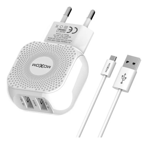 Cargador Usb A Tipo C Carga Rapida Moxom Kh-44 Certificado