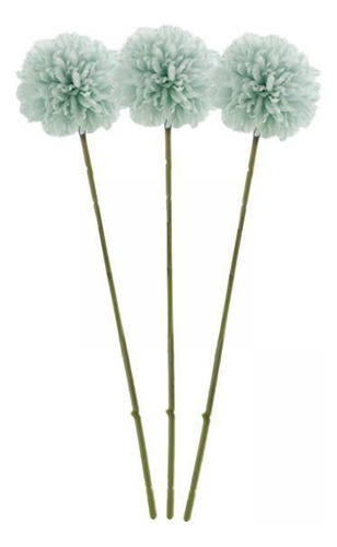 4 Flores Artificiales De Bola De Crisantemo De 3 Piezas,