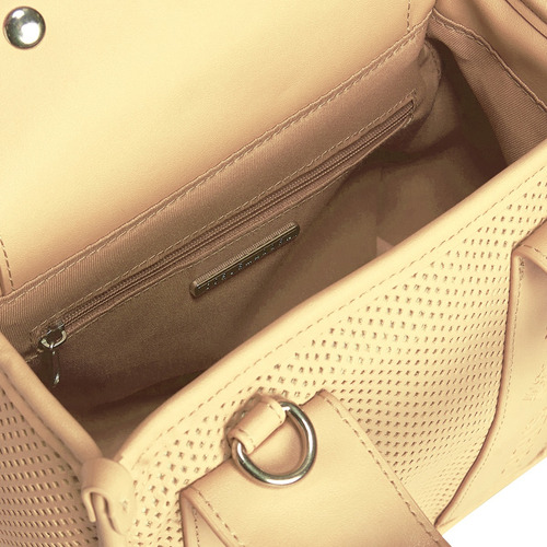 Satchel Bwebber Perf Panna Cotta Steve Madden Bags Acabado De Los Herrajes Níquel Color Beige Correa De Hombro Beige Diseño De La Tela Lisa