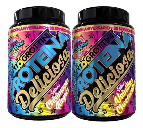 Pack 2 Proteinas Whey Deliciosa 2.3lb Chirimoya Alegre +