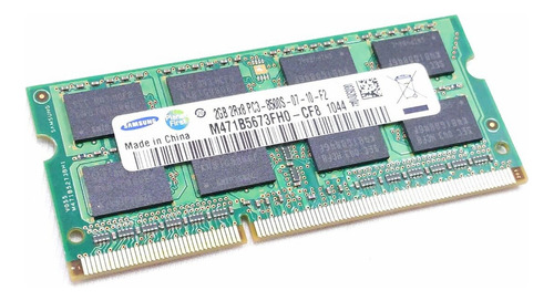 Memoria Ram Samsung 2gb Ddr3 1066 Mhz 2rx8 Pc3-8500s Sodimm (Reacondicionado)
