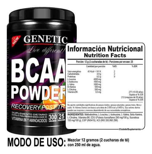 Aumento Masa Muscular Creatina Arginina Aminos Bcaa Genetic