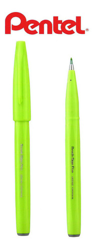 Caneta Brush Sign Pen Cor Verde Claro 1 Unidade Pentel
