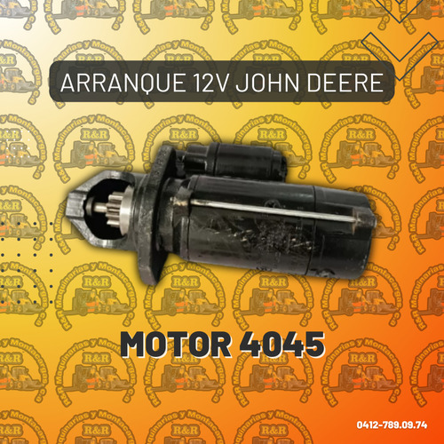 Arranque 12v John Deere Motor 4045