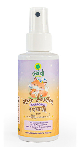 Óleo Vegetal Corporal Infantil Vegano 3 Em 1 Verdi Natural