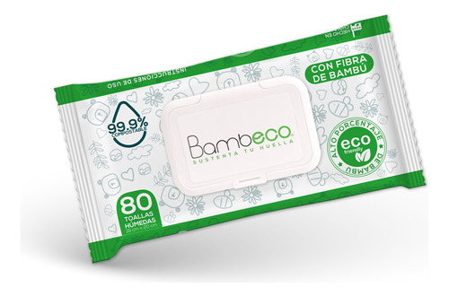 Toallitas Húmedas Para Bebé Water Wipes Bambú Pack 80 Pzs