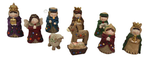 Juego De Belén Con Figuras Navideñas De 10 Piezas Para