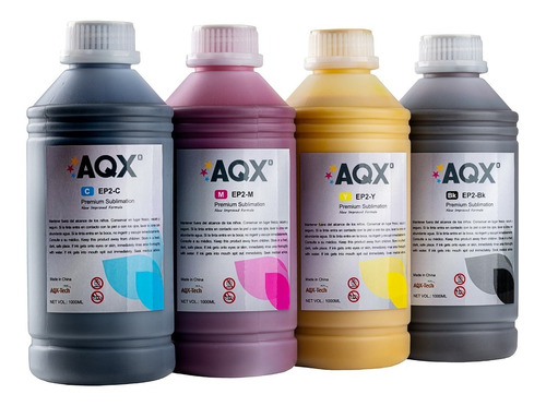 Tinta Premium Aqx-tech Para Sublimación Estampado X4 Litros