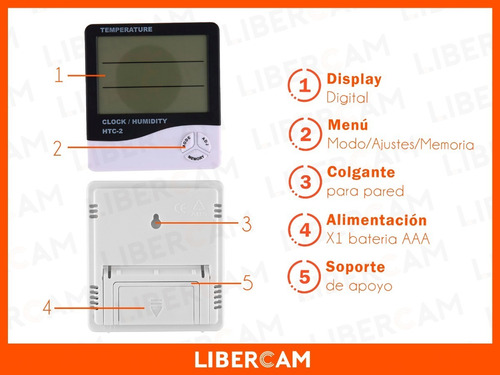 Imagen 7 de 10 de Termometro Higrometro Digital Humedad Temperatura Medidor