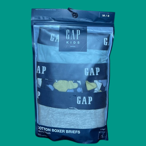 Pack 3 Calzoncillos Boxer Gap Algodón Multicolor Gap Kids