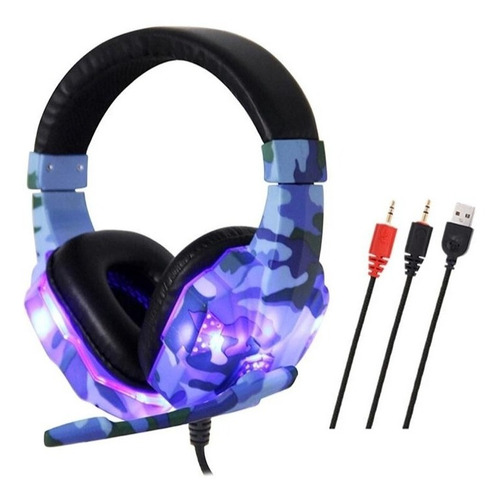 Imagen 1 de 3 de Audifonos Gamer Con Luces Led Pc Smartphone Ps4 Y Más