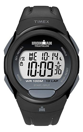 Reloj Timex Ironman Core 10 Lap, Tamaño Completo, Negro