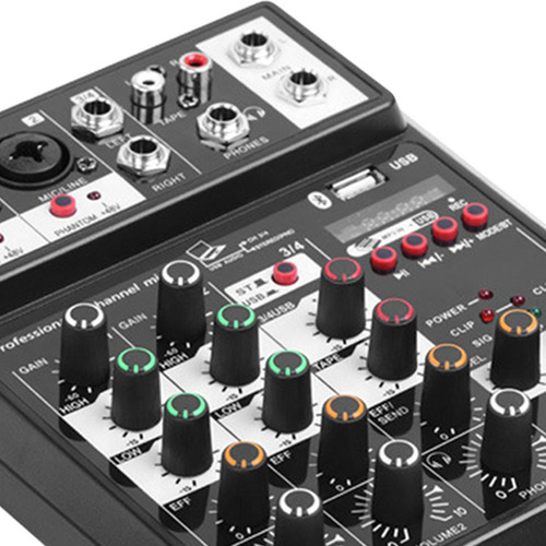 Mini Console De Mixagem Multifuncional Ajustável De 4