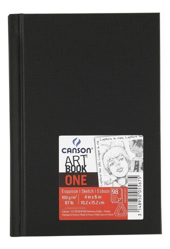 Bloco Sketchbook Canson Art Book One A6 98 Folhas 100g/m2