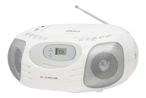 Som Portátil Philco Boombox Pb119b Cd Player Rádio Fm Usb