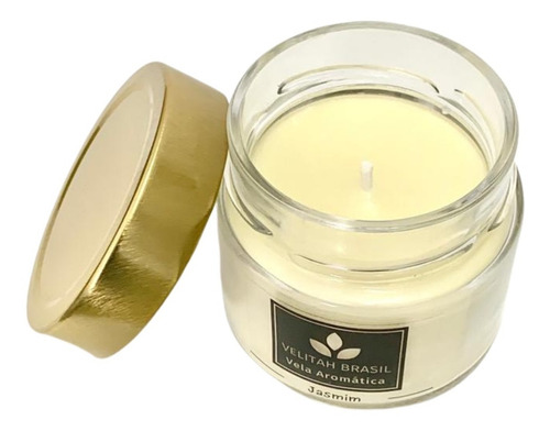 Imagem 2 de 2 de Vela Aromática Premium Jasmim 140g 30h Aromatizada Perfumada