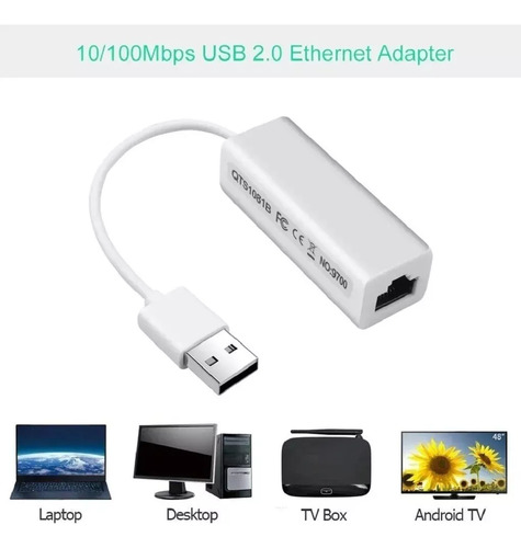 Placa Rede Usb Externa Rj45 Adaptador Lan Ethernet 10/100