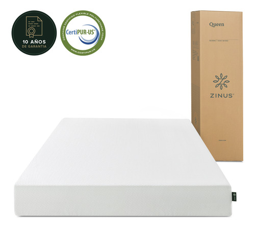 Colchón 2 Plazas Espuma Zinus Memory Foam 150x190x20cm