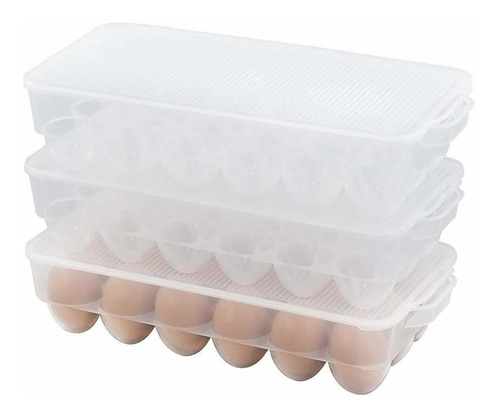 Bandeja Plastico Para Huevo Tapa Transparente 3 S