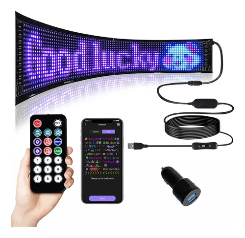 Panel Led Flexible Programable 27x5 Con Control Bluetooth Color De La ...