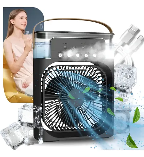 Mini Ventilador Climatizador Ar Condicionado Portátil E Gelo