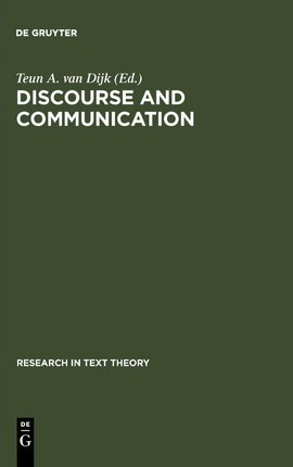 Libro Discourse And Communication - Teun A. Van Dijk