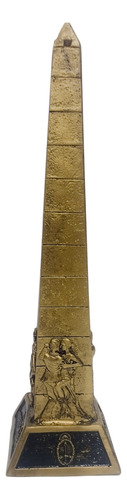 Estatua Mujer De La Justicia 32 Cm + Obelisco De 20 Cm Plata Y Dorado