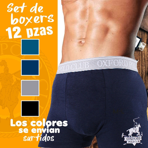 Set 12 Pcs Boxer Caballero Oxford Polo Club Original Opa-003