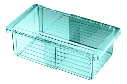 Caja De Almacenamiento De Escritorio, Organizador Azul Claro