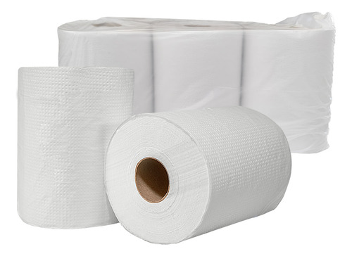 Papel Toalha Bobina 100% Celulose 20cm X 200 Metros C/6unbio