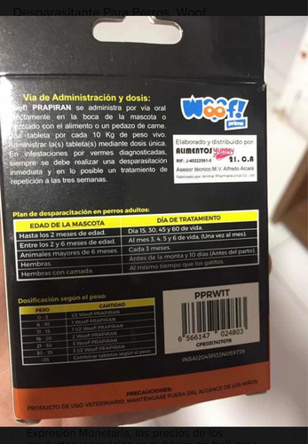 Imagen 3 de 4 de Desparasitante Para Perros