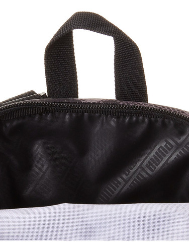 Funda portátil Puma Phase Aop con marco de hardware, color níquel, correa de hombro negra, color negro, diseño de tela suave