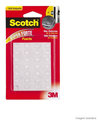 Protetor Anti-impacto Redondo Mini 28 Unidades Transparente 3m Scotch® 3m